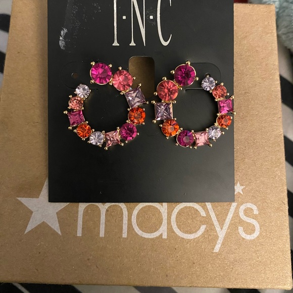 INC multi-color stone earrings - Picture 1 of 3